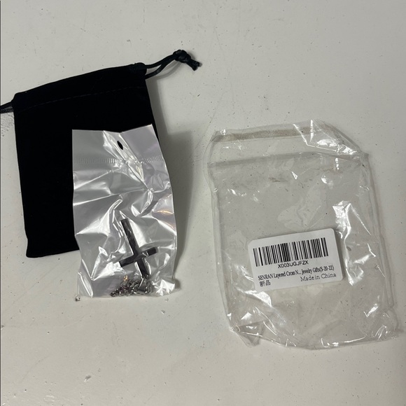 SENRAN Layered Cross Necklace Stainless Steel Cuban Link Chain 16-24 inch - Picture 7 of 7